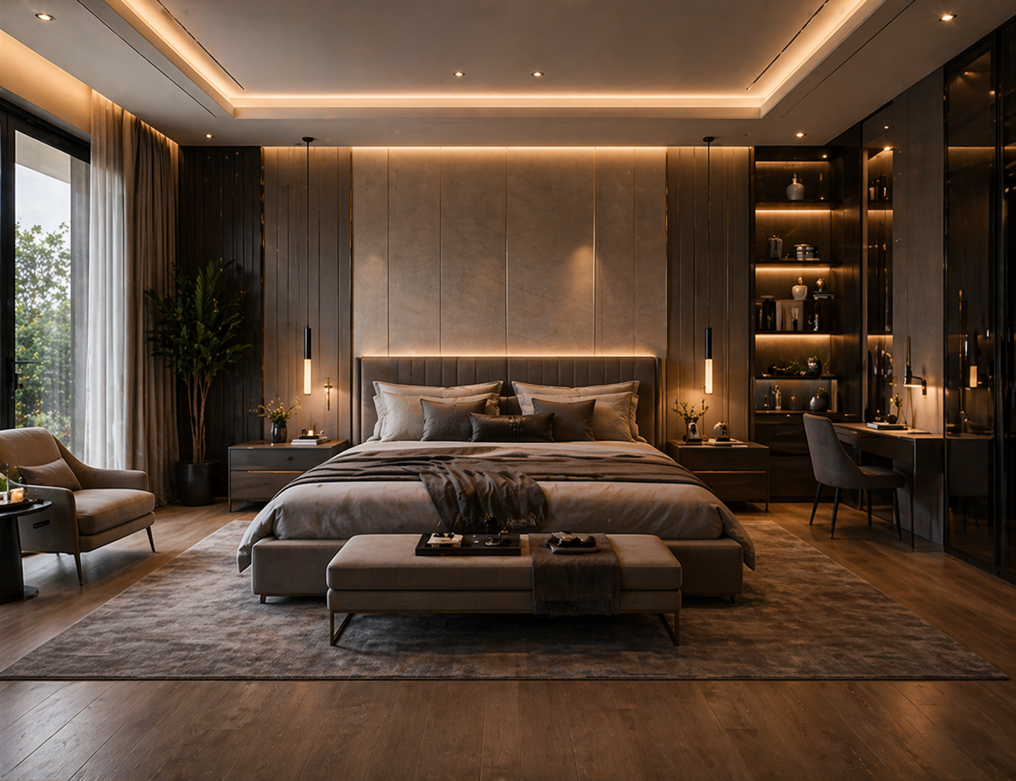 Moderne luxe slaapkamer